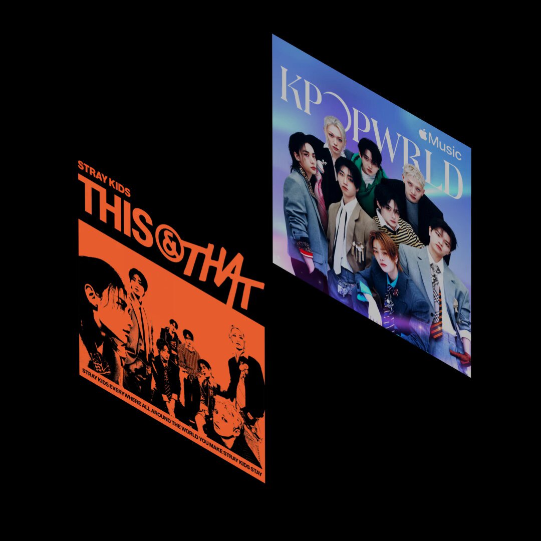 [Apple Music] KPOPWRLD Playlist Cover Apple Music Listen now✨ Listen to "THIS &amp; THAT" now🚚 #StrayKids #스트레이키즈 #THIS_AND_THAT #StrayKidsComeback #YouMakeStrayKidsStay