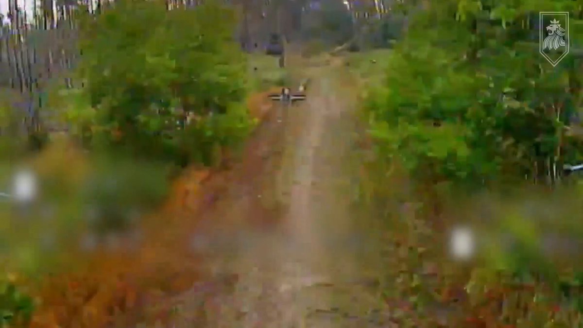 FPV drone pilots from the 63rd Mechanized Brigade tracked down a Russian BM-21 Grad loaded with a full ammunition package. The detonation was so massive that only a single wheel remained.