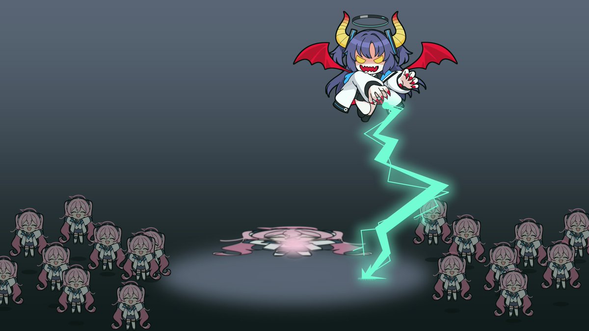 #ブルアカ×リズム天国 雷パロ コユキに雷を避けまくってもらいました🌩️⚡️ アニメ：多雨 編集：満足先生