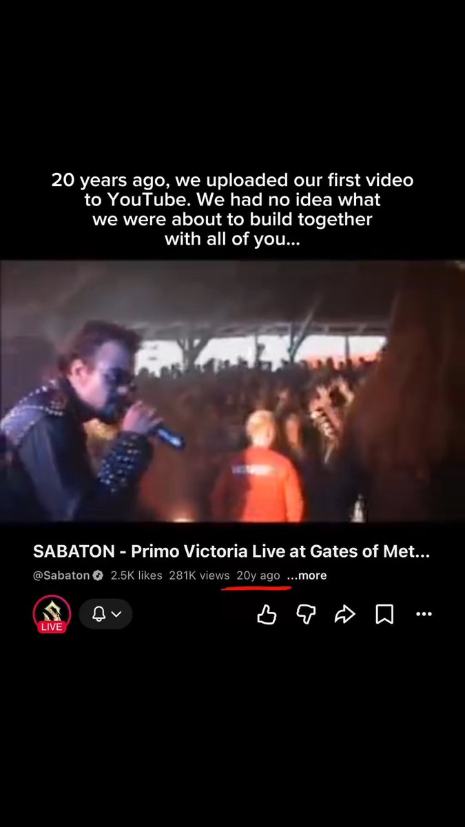 20 years ago, we uploaded our very first video to YouTube and we had no idea where that journey would take us. Since then, we've shared music videos, live performances, behind-the-scenes moments, tour vlogs, documentaries, lyric videos, and now... Shorts! ๐ What started with a single upload has grown into an incredible community of over 2.24 million subscribers, and that's all because of YOU! Thank you for being part of this journey over the last 20 years. ๐ There are still plenty of stories to tell, so stay tuned. Watch our very first upload here ๐