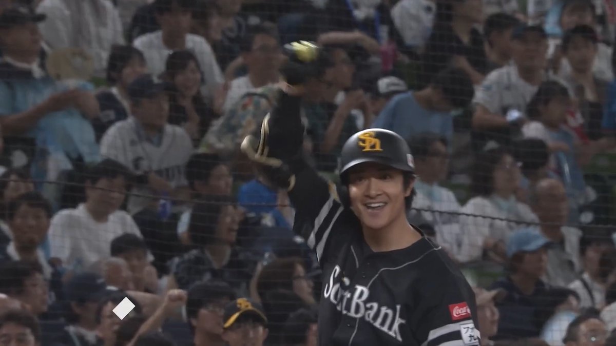 福岡ソフトバンク 柳町達 選手の2点勝ち越しタイムリー3ベースヒット👏 👇スマホ・テレビで試合観戦！