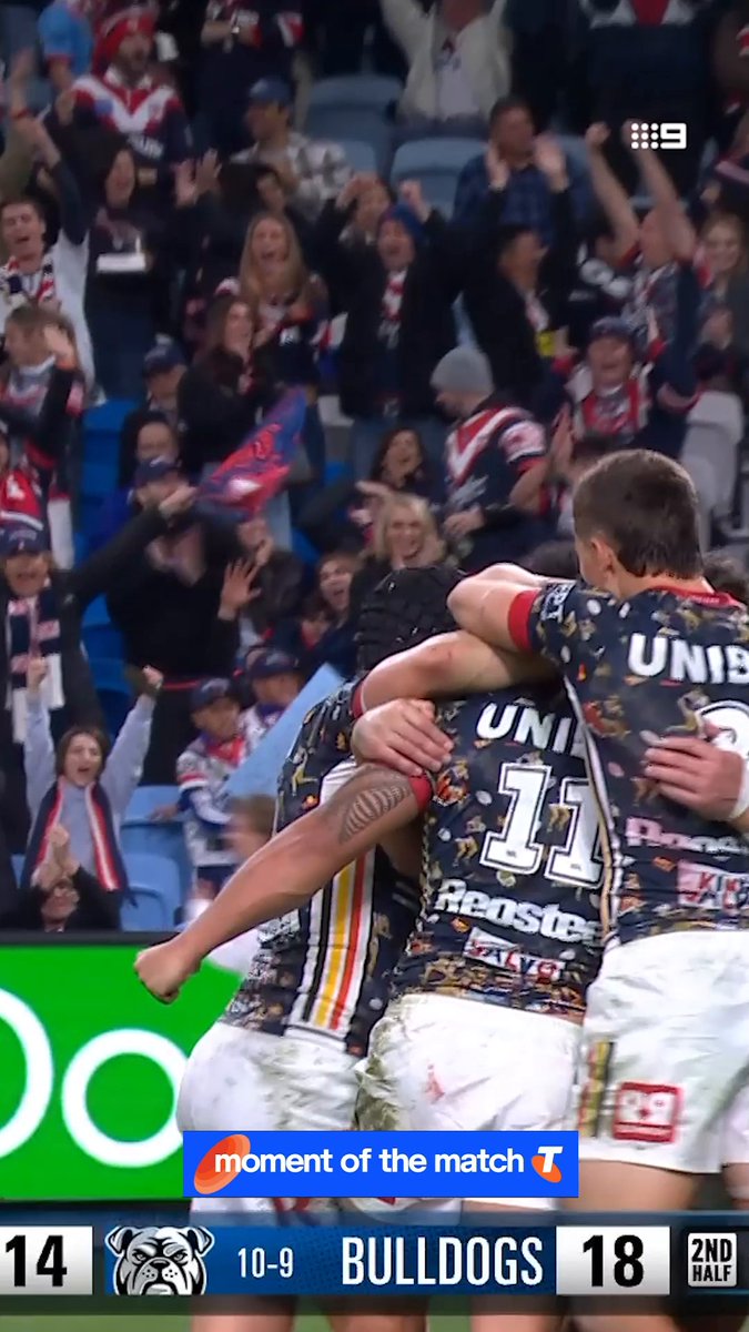 Foketi wins the race! 🏁 #NRL Telstra Moment of the Match