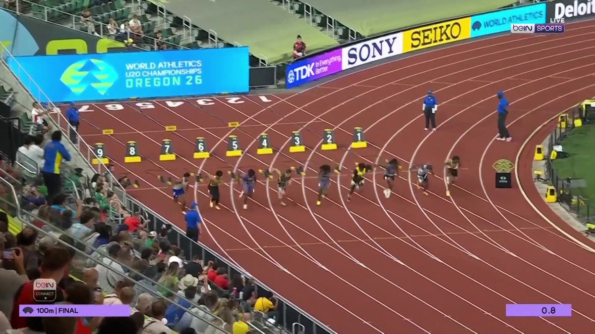 🇺🇸🥇 الأمريكي تيلر يتوّج بالميدالية الذهبية لسباق 100 متر ضمن بطولة العالم لألعاب القوى للشباب