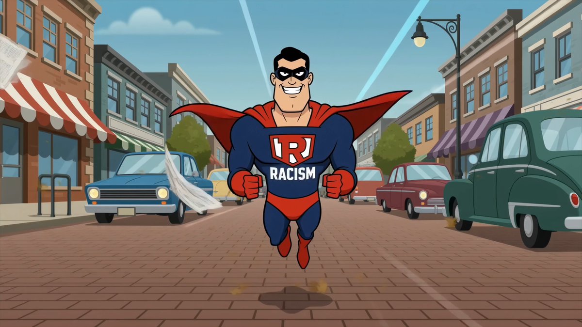 I used AI to make an anti-racist cartoon RACISM MAN: Episode 2