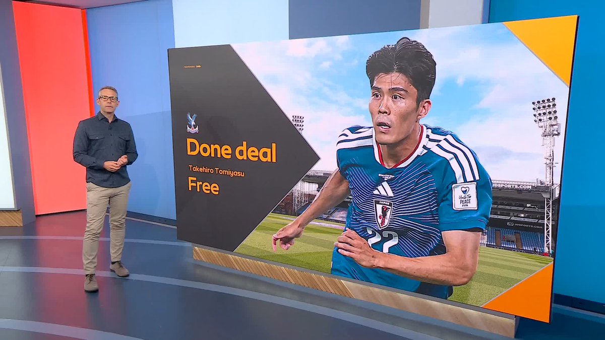 Crystal Palace have completed the signing of Japan international Takehiro Tomiyasu 🚨