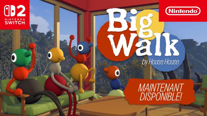 Perdez-vous à plusieurs dans le vaste monde ouvert de Big Walk, une aventure en coop qui fait la part belle à la communication et au travail d'équipe, maintenant disponible sur #NintendoSwitch2 ! L'aventure vient en marchant :