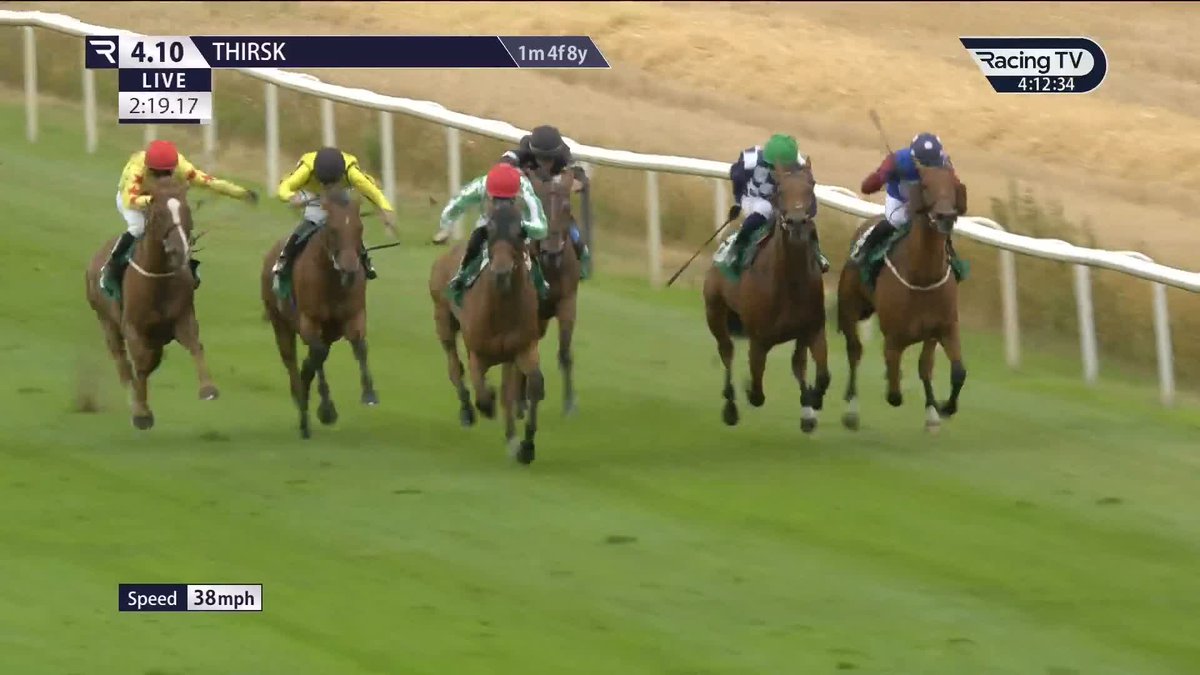 First-time blinkers do the job for Master Vintner, who returns to winning ways for Ralph Beckett under Edward Greatrex Thirsk Racecourse 👊 William Hill Racing