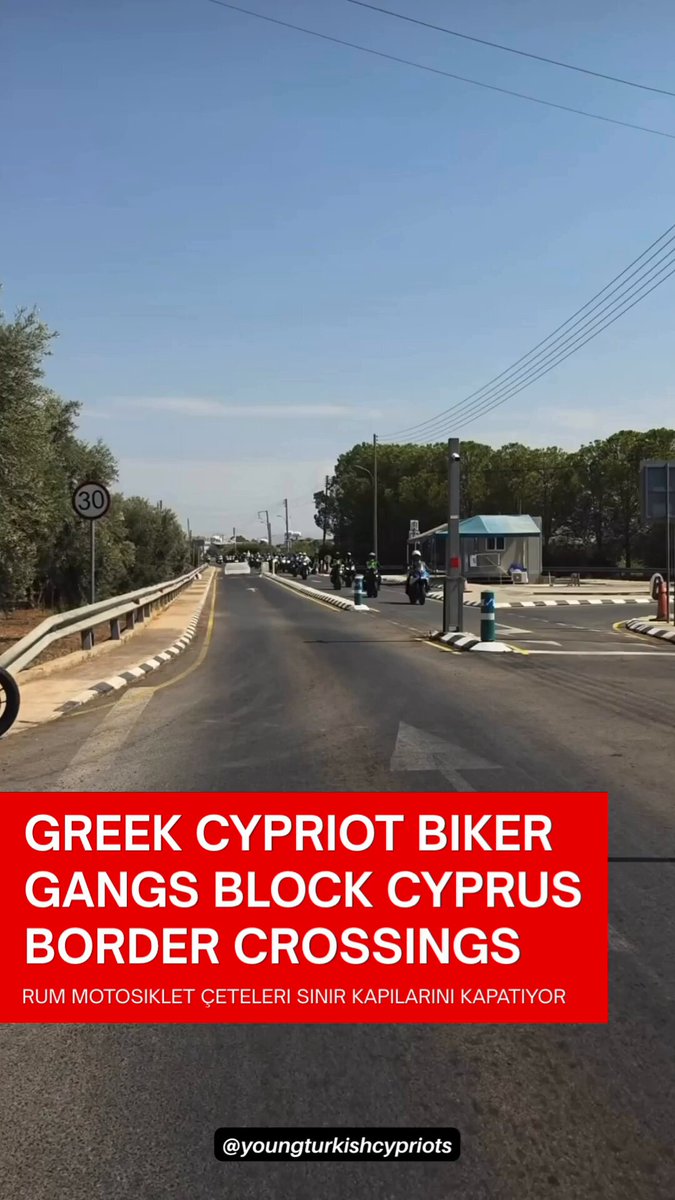 Greek Cypriot motorcyclists have blocked the Bostancı and Astromerit crossings today in memory of Tasos Isaak and Solomos Solomou. In August 1996, a Greek Cypriot mob illegally entered the UN buffer zone and attempted to push into Northern Cyprus. The United Nations failed to prevent the incursion. Tasos Isaak was killed on 11 August during clashes with counter-protesters in the buffer zone. Three days later, Solomos Solomou was shot dead while climbing a flagpole in an attempt to tear down the Turkish flag. Weeks later, on 8 September 1996, 20-year-old Turkish soldier Allahverdi Kılıç was murdered in a revenge attack while on guard duty at an observation post along the Green Line. Another Turkish soldier, Burhan Cihangir, was seriously wounded in the same attack. One side’s losses are widely commemorated. The killing of the young Turkish soldier is rarely mentioned in the same context.