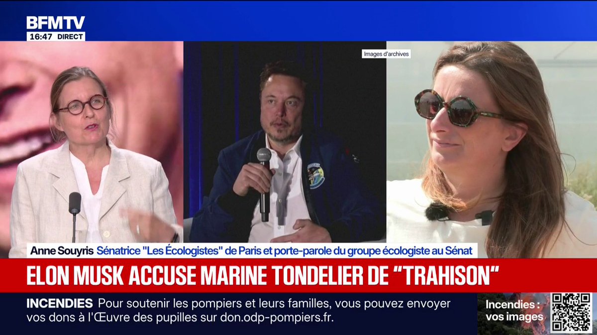 Clash entre Marine Tondelier et Elon Musk: "Il y a une manipulation de l'information grave par X", estime Anne Souyris, sénatrice "Les Écologistes"