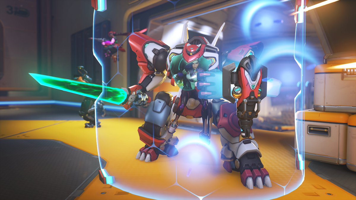New #Overwatch Hero DMon Charge and Free Direction Change 🛡️🔄 Demon's charge can be used during Barrier Barrier, and the character can freely change direction using "Propulsors" even while charging ↪️↩️
