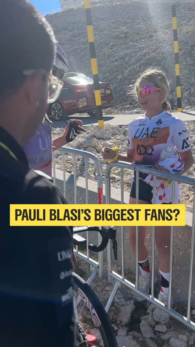 "Referente" Blasi: - Hola. Me puedes firmar? - Claro. Dónde? Aquí? - Síii - Muchas gracias campeona - Nada. Gracias por venir. Que te vaya muy bien - Guerrera! #TDFF2026 #UCIWWT