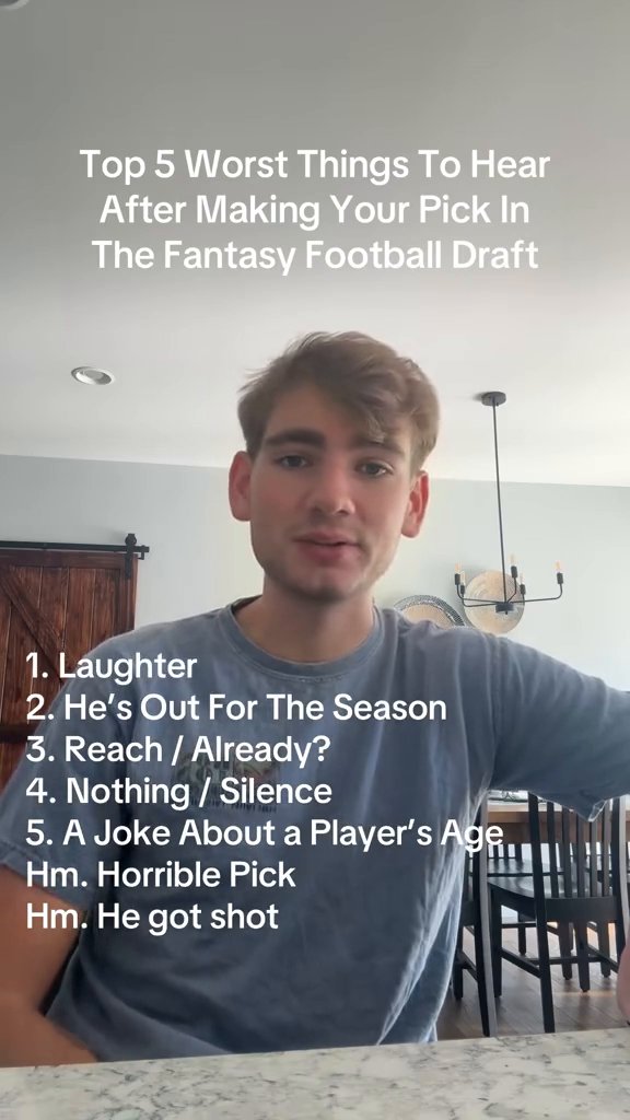 Share this with someone who is going to hear these reactions on fantasy draft day 😂 (via mitchellfranxxman/TT)