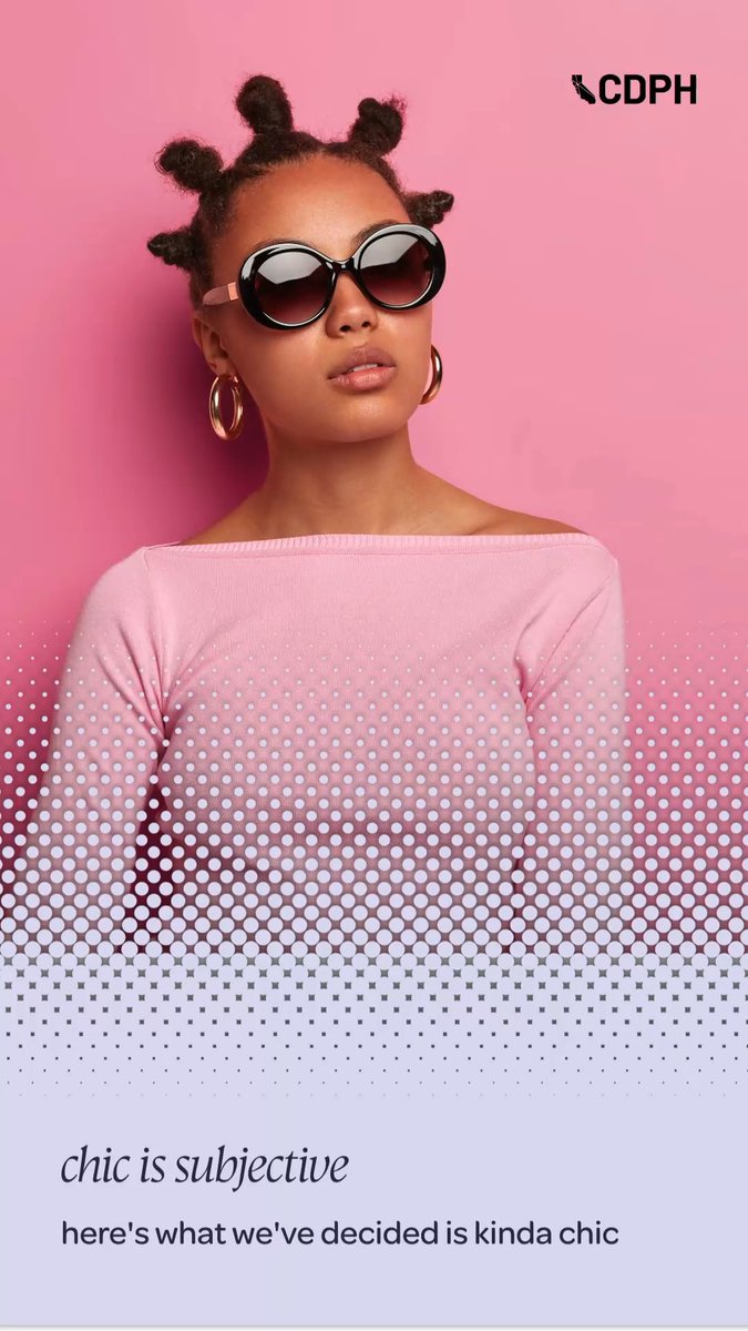 Being kinda chic is subjective, but COVID-19 doesn't care. - it's kinda chic to keep up with your vaccines - it's kinda chic to wear a mask in crowded indoor public places - it's kinda chic to cover your cough or sneeze Schedule an appointment at