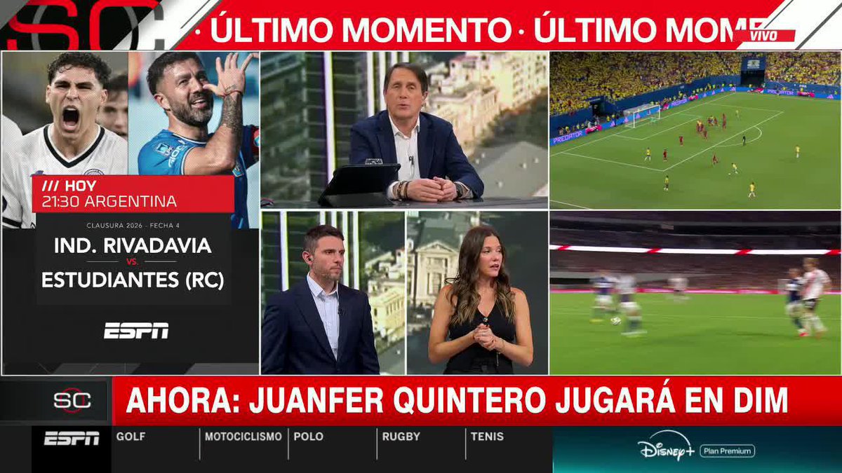 🚨 "AL DIM. SE QUEDA EN COLOMBIA... ESTÁ TODO ARREGLADO" 🚨 ⭐🇨🇴 Luego de su salida de River, el futuro de Juanfer Quintero está en Independiente Medellín: ¿Qué te parece? ℹ️ Javier Gil Navarro 📺 #DisneyPlus Plan Premium | #SportsCenter