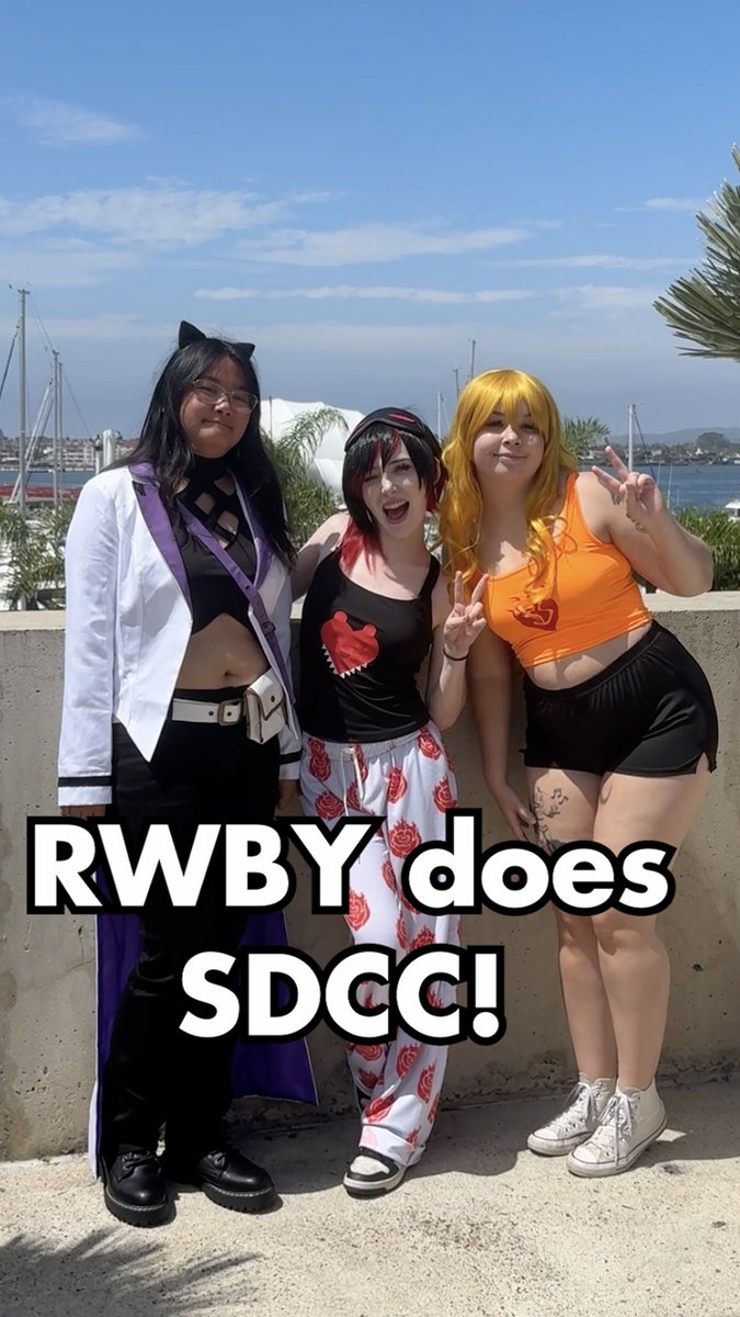 SDCC, you were incredible ❤️🤍🖤💛 From the VIZ booth, to an amazing RWBY community meetup, &amp; 2 screenings with old &amp; new fans alike. The FNDM was out in full force! ⚔️✨ Thanks for making this con one to remember! 🌹