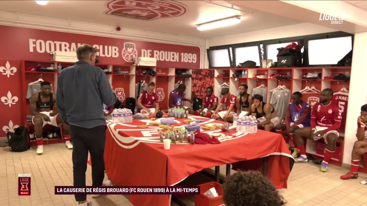 La causerie de Régis Brouard à la mi-temps 👀 Des images exclusives uniquement sur L1+ 😉 #Ligue1Plus