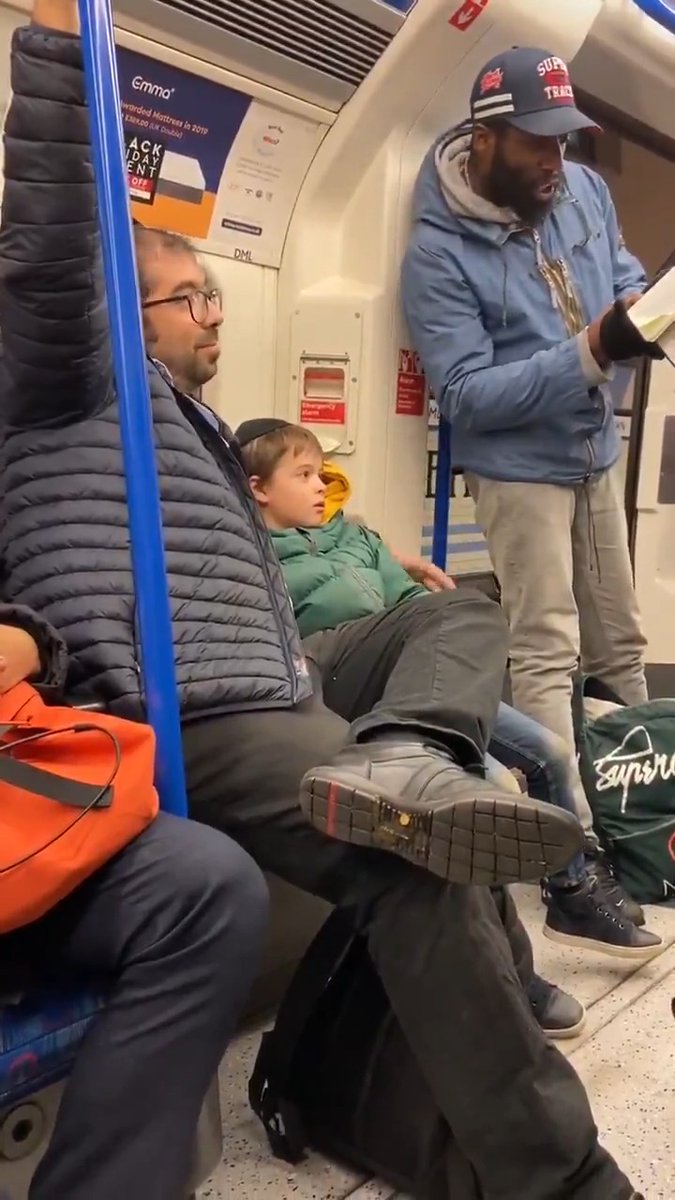 A father out with his children in London was being harassed by a man when a bystander decided to swoop in. The man immediately turns on the woman, asking her if she's okay with them "stealing their heritage." But she stands tall and continues to try to talk him down. A moment like this is truly beautiful to witness. People standing up for each other in shared humanity.