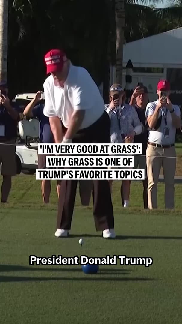 President Donald Trump has repeatedly talked about his knowledge of grass, from golf courses to White House landscaping projects. Here’s how grass became one of his favorite talking points.