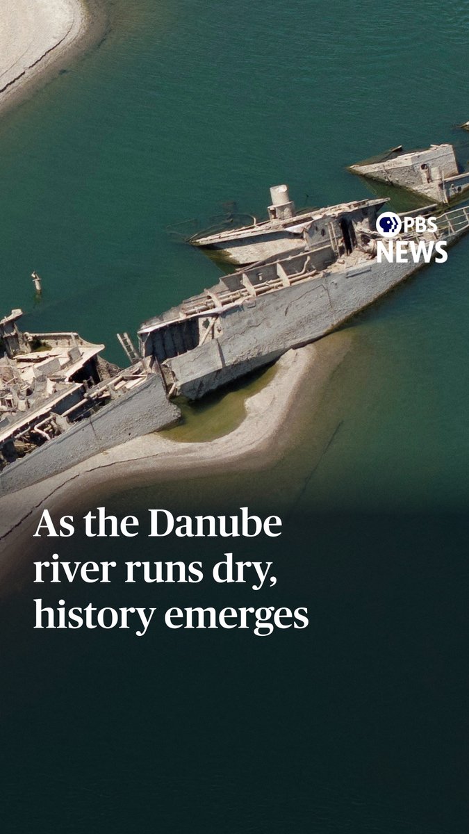 WWII-era shipwrecks are emerging for the first time in years, as one of Europe's biggest rivers dries up. Months of heatwaves have left the Danube River at a critically low level, revealing Nazi warships, ancient animal fossils and other relics of history. In Serbia, at least 20 German ships that were intentionally scuttled during the war can be seen from the banks of Prahovo, a village located on the river. While some of the ships had been previously removed by the Communist Yugoslav authorities, many remained due to the dangerous explosives onboard. And in Bulgaria, some residents discovered the bones of a woolly mammoth. The animals coexisted with ancient humans and were hunted for food, tusks and bones before they went extinct.