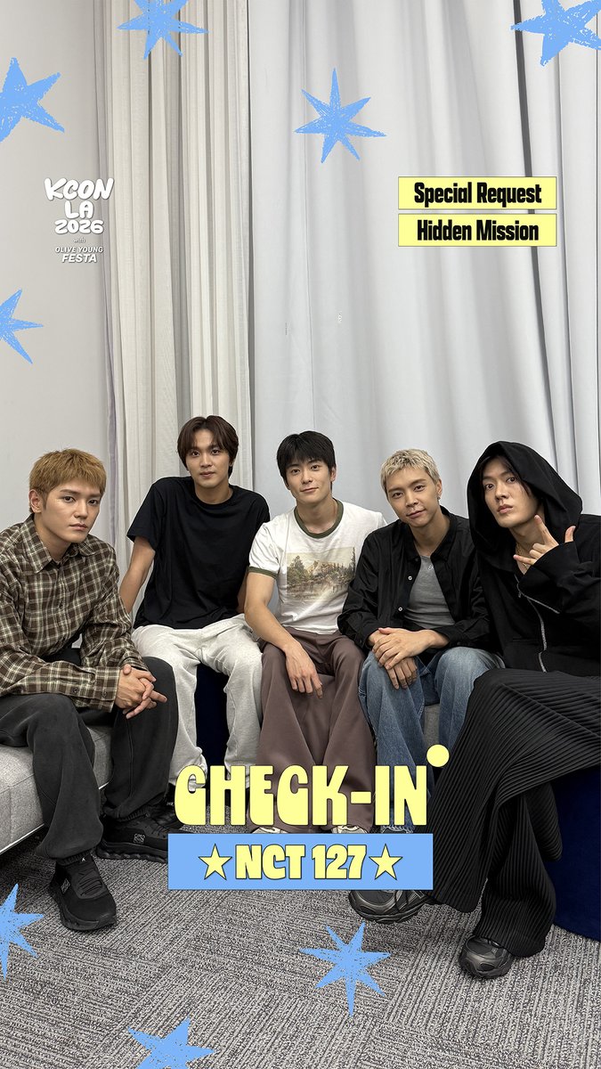 [#KCONLA2026] #NCT127 CHECK-IN NCTzen~ Are you ready to enjoy KCON LA 2026 with NCT 127? ✨ Check out NCT 127’s special request and spot the hidden mission in the video! 👀 Respond to the request and guess the mission for a chance to win a prize 🎁 KCONers, let us know in the comments~! - 𝐆𝐄𝐓 𝐘𝐎𝐔𝐑 𝐓𝐈𝐂𝐊𝐄𝐓 𝐍𝐎𝐖! 🎟️ 🔗Ticket Info - KCON LA 2026 AUG 14-16 Arena, LA Convention Center Let’s #KCON