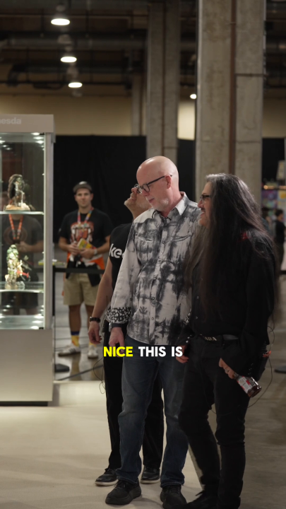 a walk through memory lane with the studio founders, celebrating 35 years of id Software: • 𝚝𝚑𝚊𝚝 𝚝𝚘𝚖 𝚑𝚊𝚕𝚕 •, John Romero 🤘🏽, John Carmack