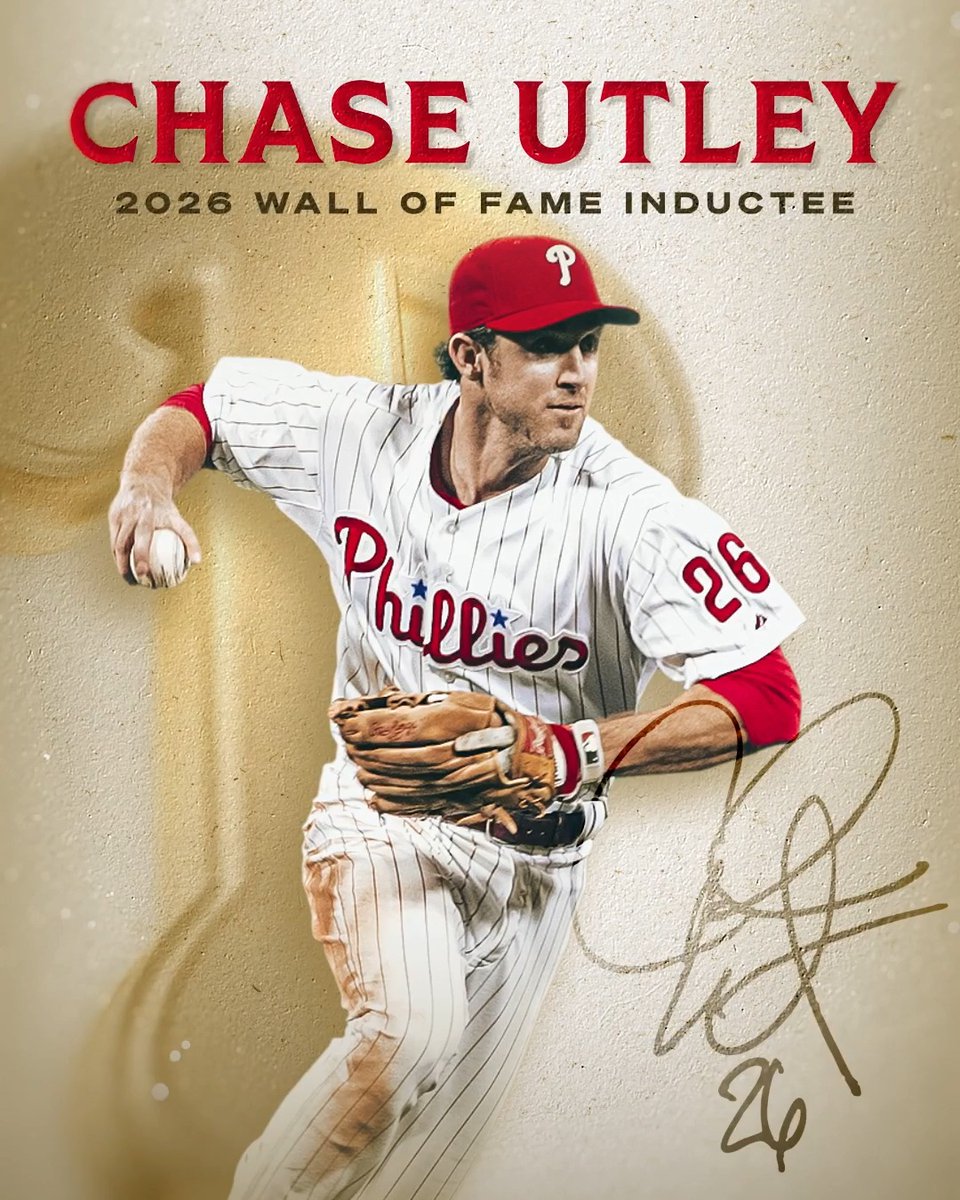 "You knew he was going to be great the minute you saw him" One of the greatest to ever put on a Phillies jersey, Chase Utley, welcome to the Wall of Fame!