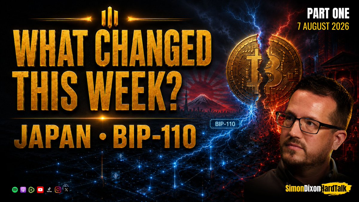 ▶️ PART ONE: Japan, Bitcoin & the New Currency War | What Changed This Week? | Simon Dixon Hard Talk LIVE (7 August 2026)