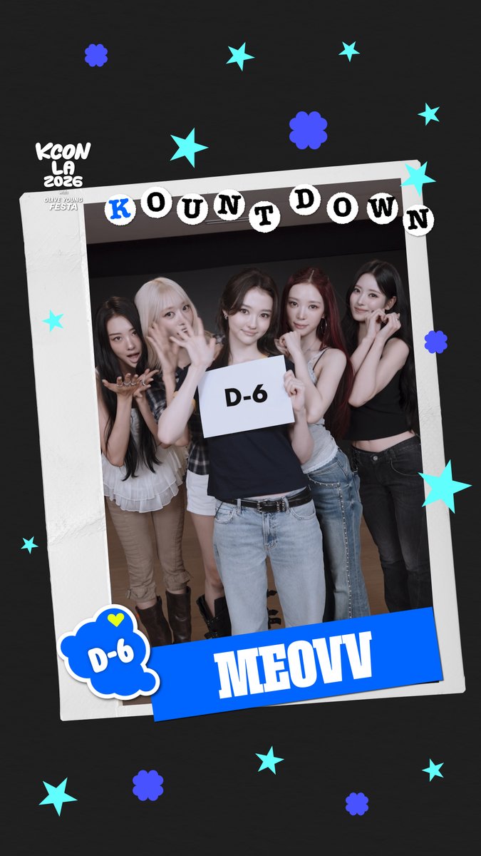 [#KCONLA2026] D-6 KOUNTDOWN 🎉 6 DAYS LEFT UNTIL KCON LA 2026! Ready to light up KLOVER'S SOUL CITY w/ #MEOVV?🔥 - 𝐆𝐄𝐓 𝐘𝐎𝐔𝐑 𝐓𝐈𝐂𝐊𝐄𝐓 𝐍𝐎𝐖! 🎟️ 🔗Ticket Info - KCON LA 2026 AUG 14-16 Arena, LA Convention Center Let’s #KCON