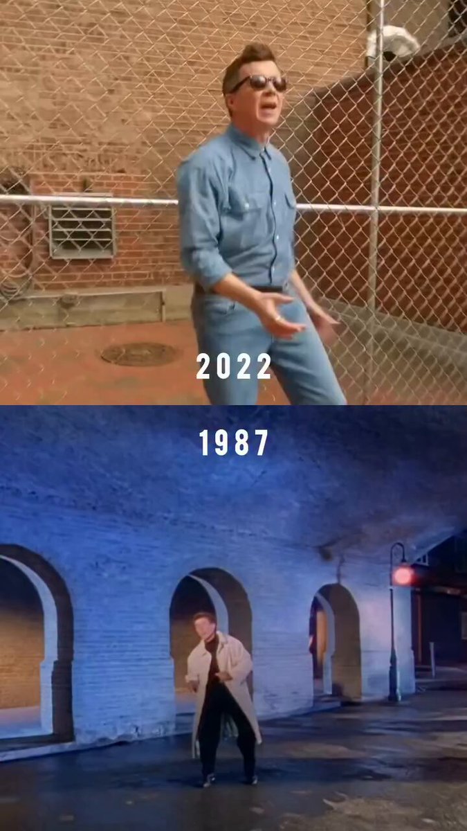 Rick Rolled 2x - back in 2022, Rick Astley recreated his iconic music video, rick rolling a new generation:
