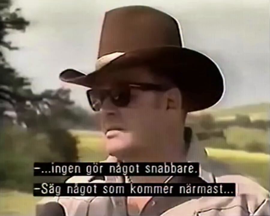 “No one has ever been fastest with a gun, nobody” Bob Munden showing off his impressive quick-draw speed at the End of Trail shooting competition in 1986. He was recognized by the Guinness World Records with the official title of "The Fastest Man with a Gun”.