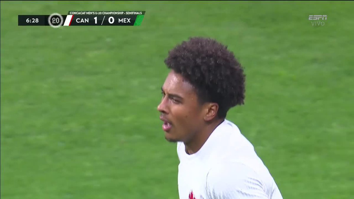 ¡MÉXICO ESTÁ EN PROBLEMAS! Canadá abre el marcador con un GOLAZO de Graham-Roache a los 6 minutos del partido. Disfruta la Semifinal del Premundial sub-20 por ESPN y #DisneyPlus Premium.