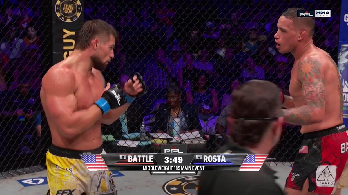 Rosta connects! 👊 #PFLCharlotte | Main Card LIVE NOW on ESPN