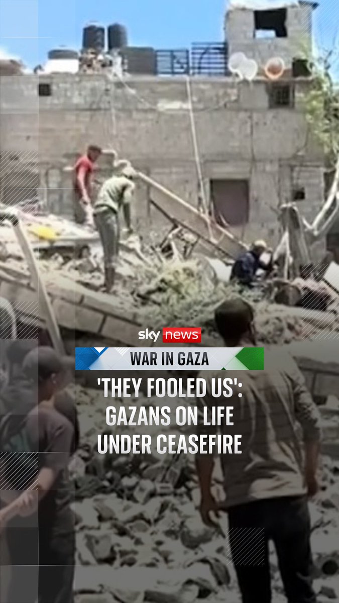 Many Gazans see the ceasefire negotiated in October last year as a continuation of the war. Sky's Tom Cheshire reports.