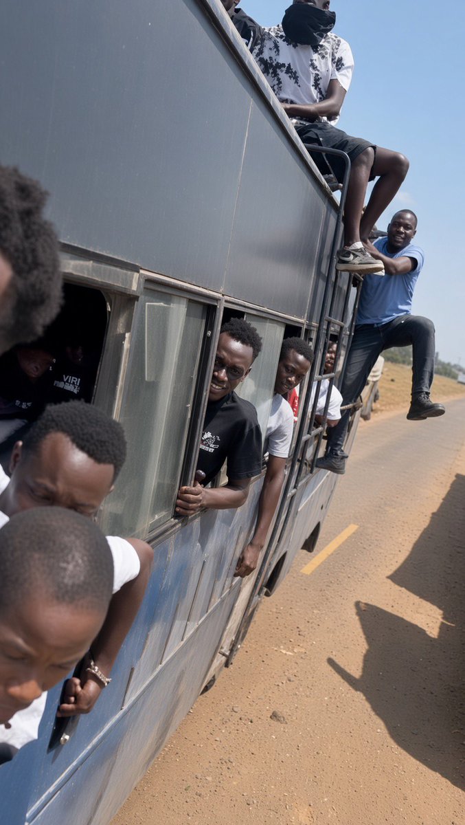 Weh. Sometimes Satan, witches, and village people are innocent. This video was taken 8 seconds before the fatal accident in Kisumu that claimed the lives of Technical University of Mombasa (TUM) students as they were heading to bury their fellow comrade, Beast! Some were hanging recklessly, others were sitting on the roof while the bus was speeding. RIP
