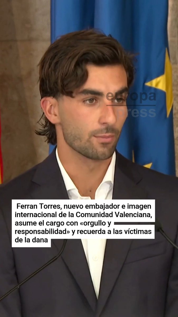 Ferran Torres, nuevo embajador e imagen internacional de la Comunidad Valenciana, asume el cargo con "orgullo y responsabilidad" y recuerda a las víctimas de la DANA durante su discurso: "Valencia es mi tierra y mucho más"