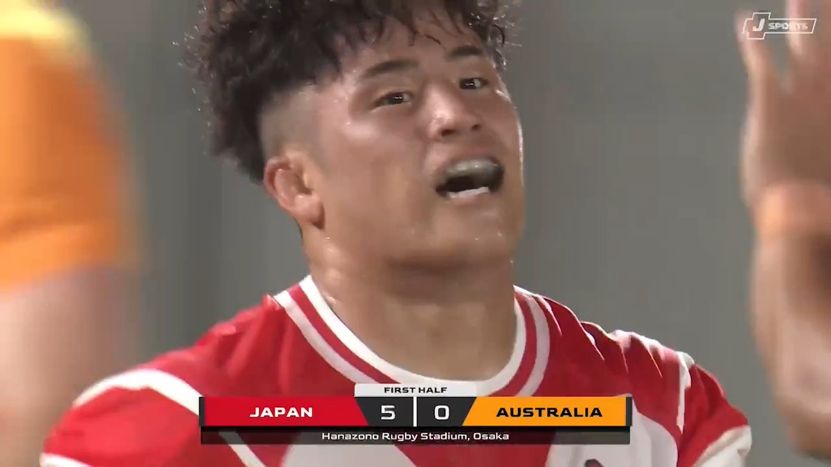 【速報】#伊藤龍之介 先制トライ🔥 / 自ら行った! 持ち味のランで駆け抜ける🏉 \ オーストラリア相手に 日本が先制! #リポビタンDチャレンジカップ 📺ABEMA de J SPORTS
