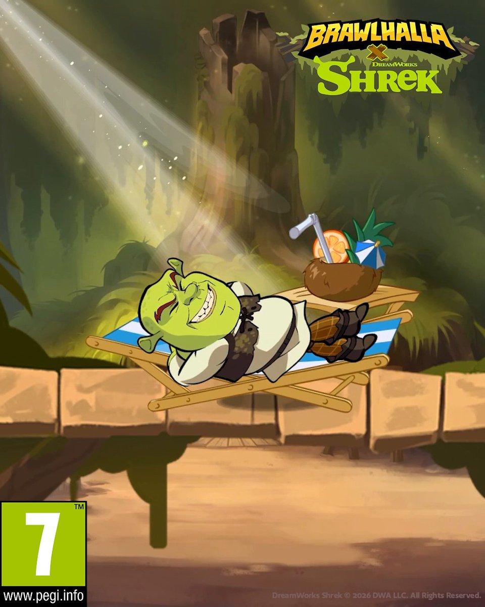 Llevando la vida de pantano al máximo ☀️💚 #BrawlhallaXShrek