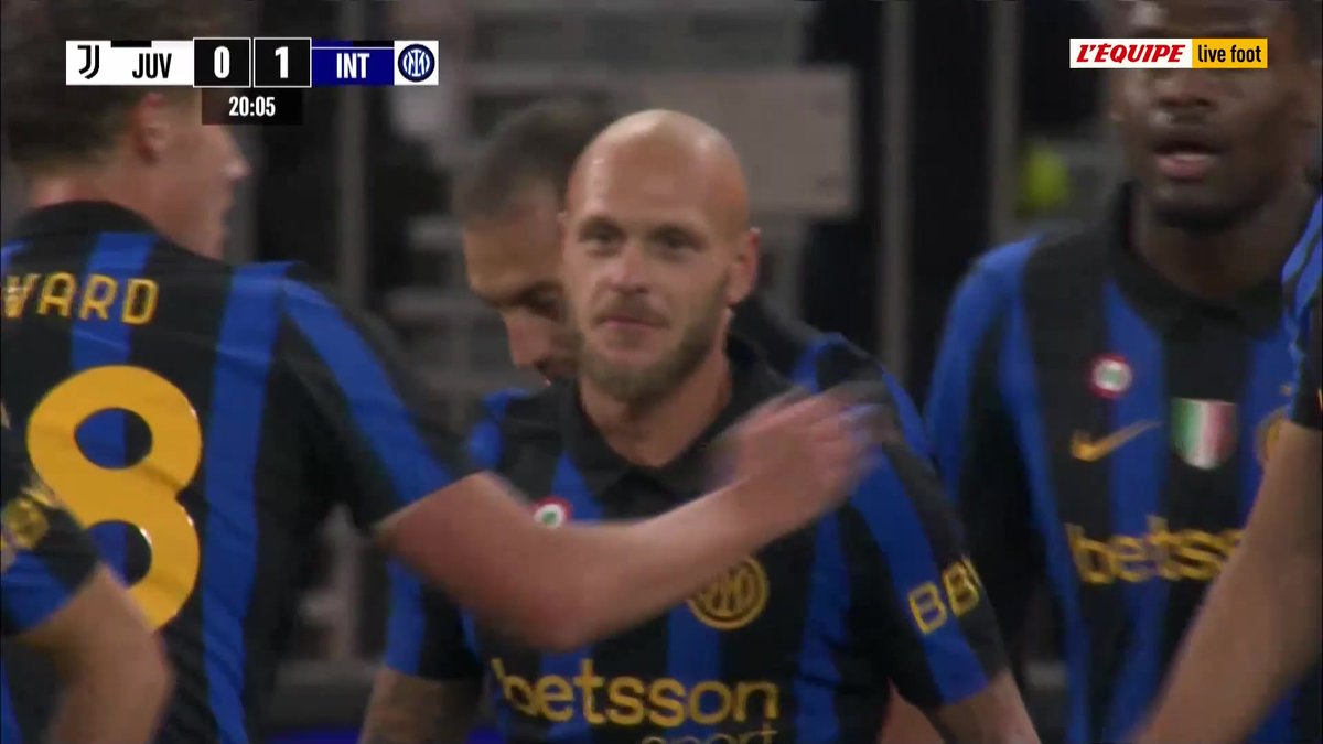 Bien servi par Ange-Yoan Bonny, Federico Dimarco ouvre le score pour l'Inter ! Suivez le match Juventus-Inter en direct sur L'Équipe live foot #lequipeFOOT