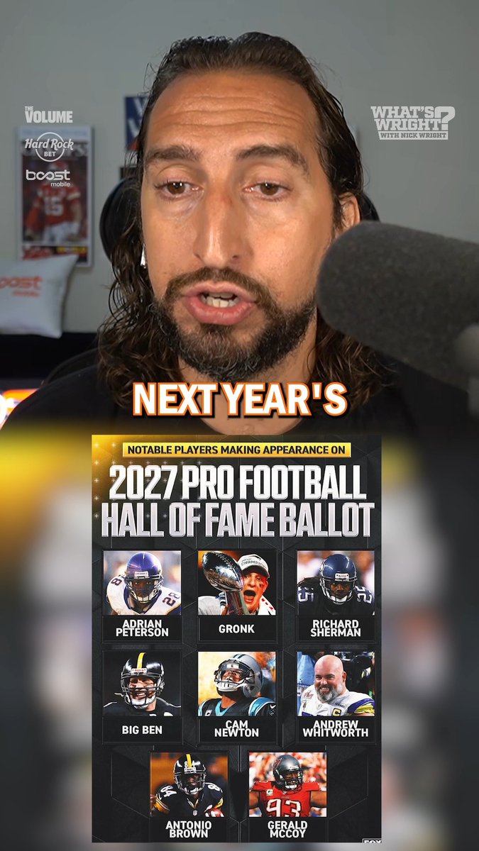 “Great Hall of Fames are supposed to be hard. This one is damn near TOO HARD.” nick wright gives his 2027 NFL HOF Predictions with some notable potential snubs.