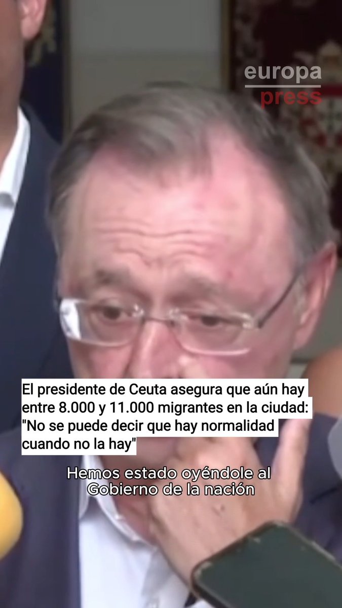 El presidente de Ceuta asegura que aún hay entre 8.000 y 11.000 migrantes en la ciudad: "No se puede decir que hay normalidad cuando no la hay"