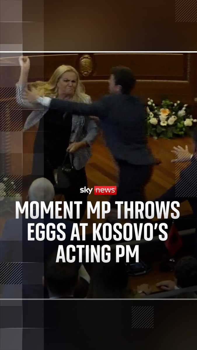 The MP threw eggs at acting Prime Minister Albin Kurti during a parliamentary session which was convened to constitute Kosovo’s parliament following a snap election. Opposition parties argued the deadline set by the Constitutional Court for constituting parliament had expired, and so the session was unconstitutional. 🔗