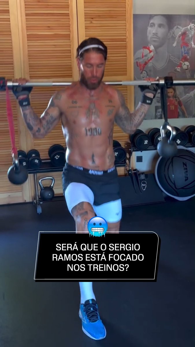 Aos 40 anos, Sergio Ramos segue firme e forte nos treinos! 💪🔥 O espanhol compartilhou um pouco da sua rotina nas redes sociais. E aí, fã de esportes: já foi treinar hoje? 👀🏋️ 🎥: sergioramos #FutebolNaESPN #SergioRamos