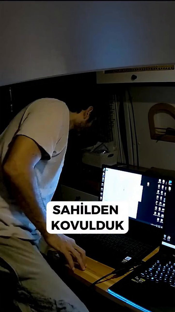 Sahilde kamp yapan ve video çeken bir içerik üreticisi bulunduğu yerde göçmen kaçakçılığı yapılması sebebiyle çıkarılmak istendi.