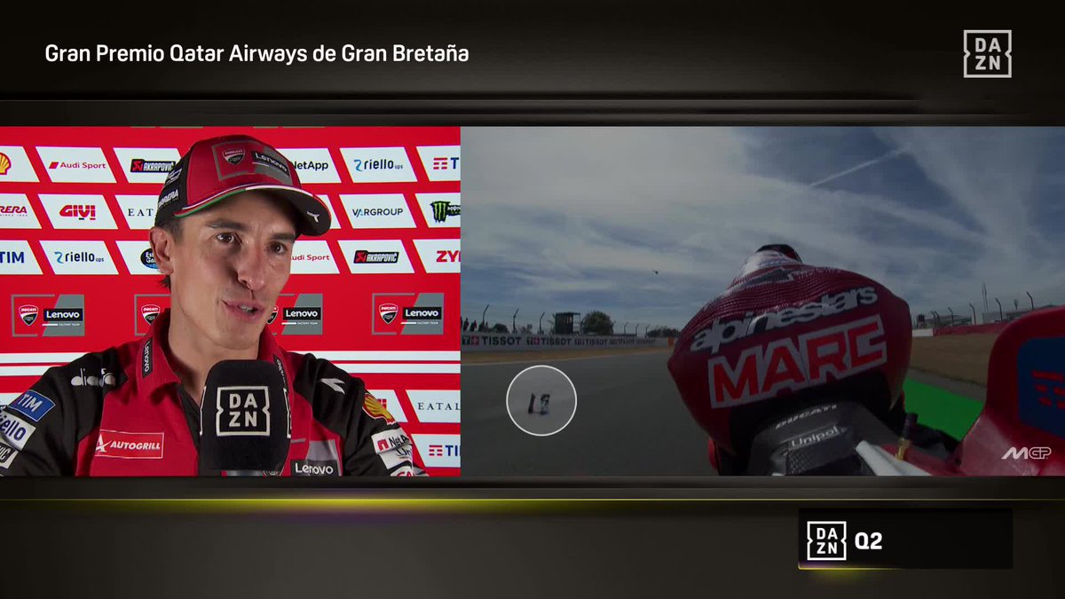 "¿Para qué arriesgar? Para terminar séptimo o no coger ningún punto... Cambia poco" 🗣️ Marc Márquez acusó la caída del neumático trasero... y no quiso meterse en 'jaleos' #BritishGP 🇬🇧 #MotoGP 🏁