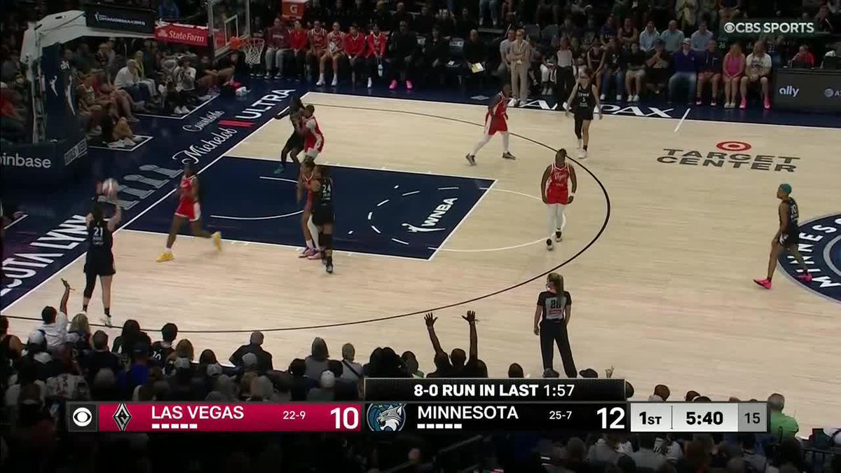 The Minnesota Lynx get a corner three from Kayla McBride to go on a 13-0 run