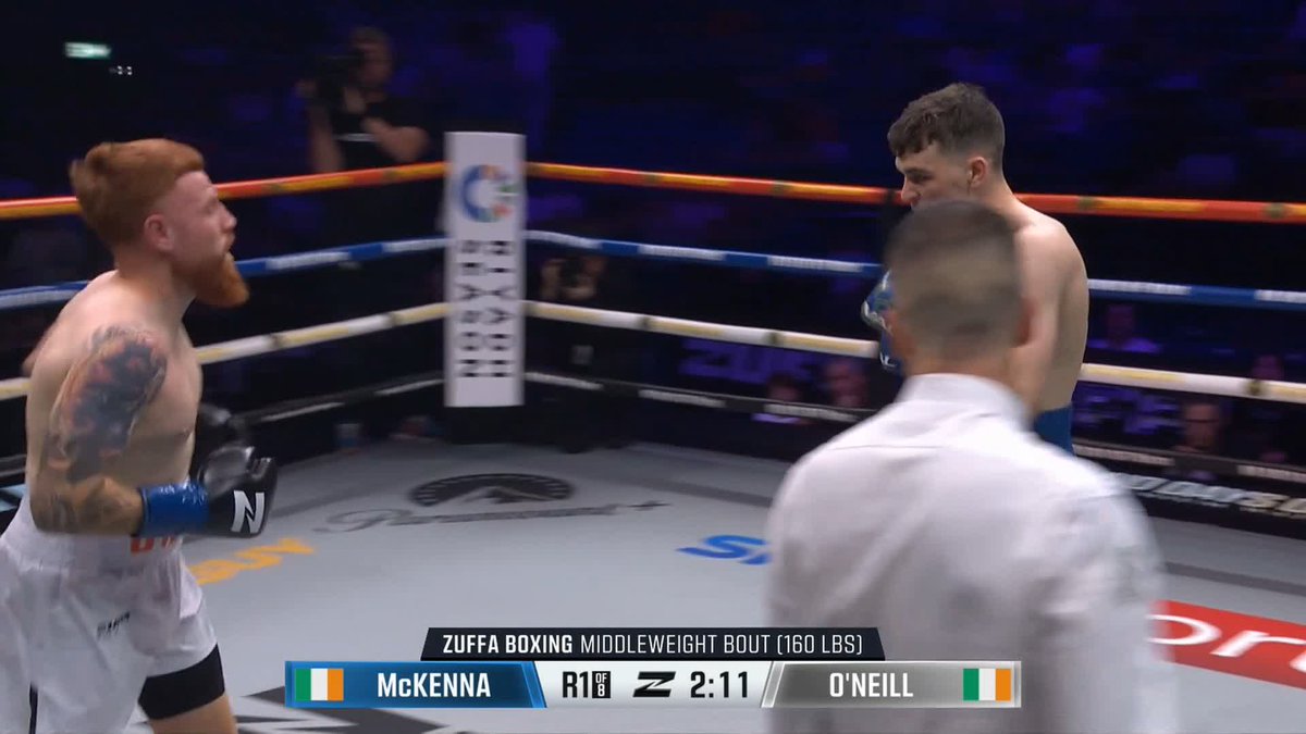 STEVIE MCKENNA KNOCKS OWEN O'NEILL OUT IN ROUND 1! 😮 #ZuffaBoxing10