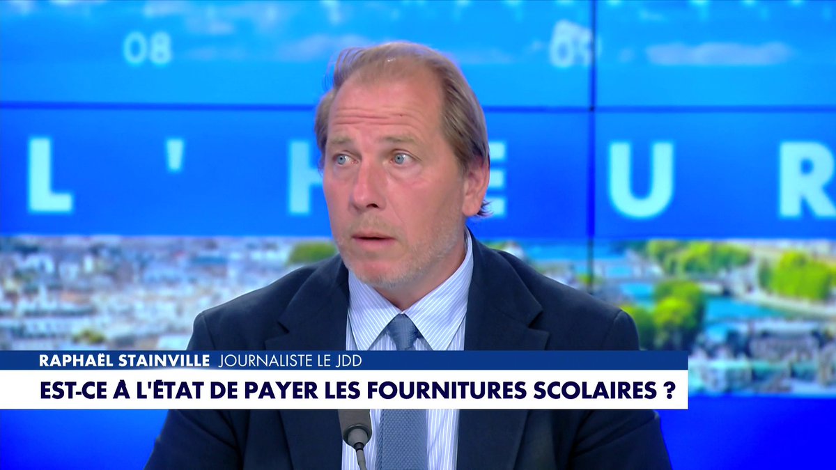 Raphaël Stainville : «Qui paie la prétendue gratuité des fournitures scolaires ? C'est le contribuable» #HDPros2WEETE Toute l'info est à retrouver sur