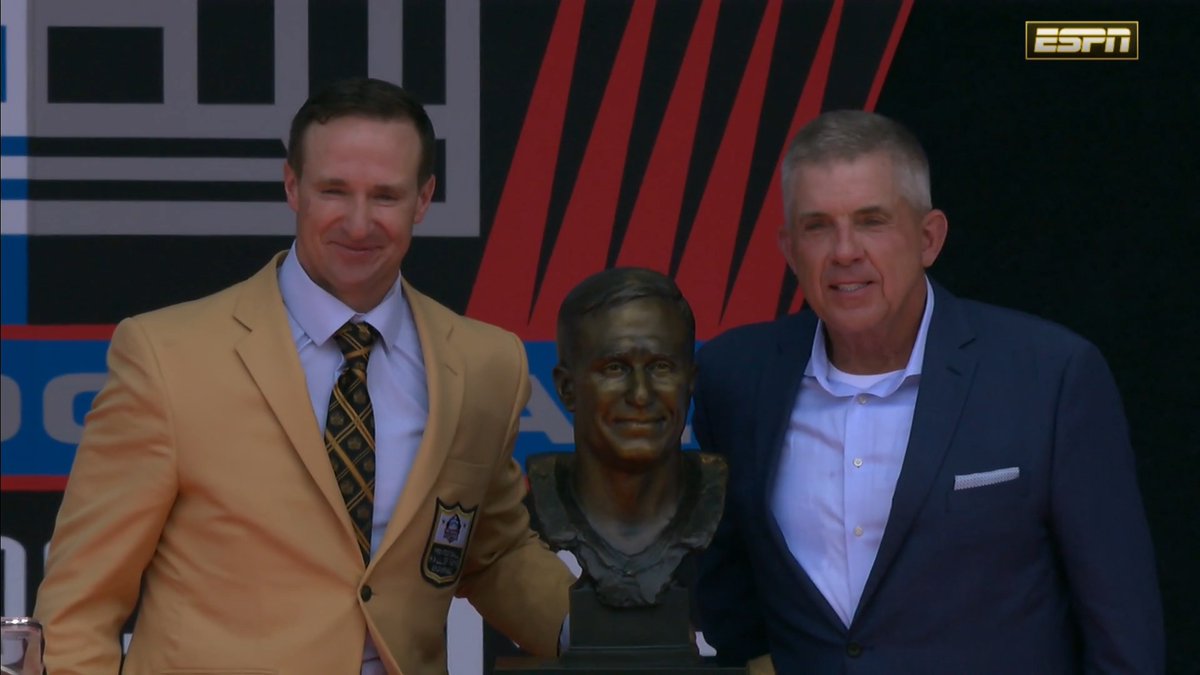 Drew Brees. Forever Immortalized. 📺 Pro Football Hall of Fame Enshrinement on ESPN/NFLN