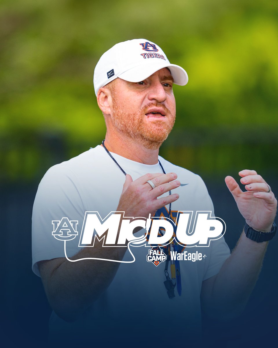 Elite energy all the time 🔥🦅 Watch the full Mic’d Up ➡️ WarEagle+ Alex Golesh | #WarEagle