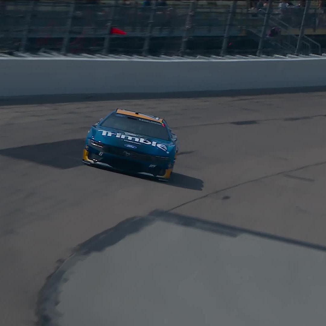 Trouble for Brad Keselowski in #BuschLightPole qualifying! He spins in Turn 1 and backs the No. 6 Ford into the wall.